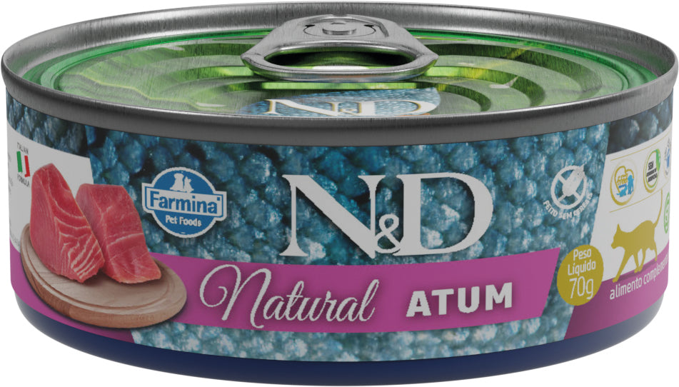 N&D Natural para Gatos de Todas as Raças Sabor Atum 70g