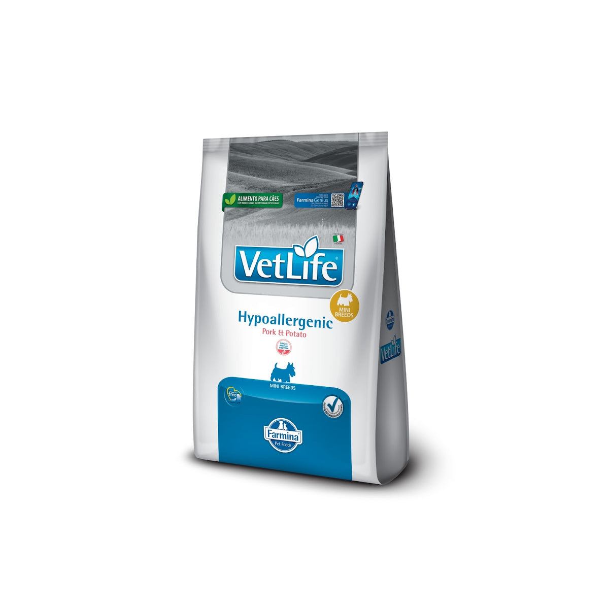 Vet Life Hypoallergenic Pork & Potato para Cães Adultos de Raças Mini e Pequenas 2Kg