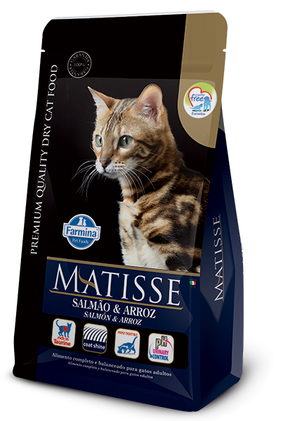 Matisse para Gatos Adultos de Todas as Raças Sabor Salmão e Arroz 800g
