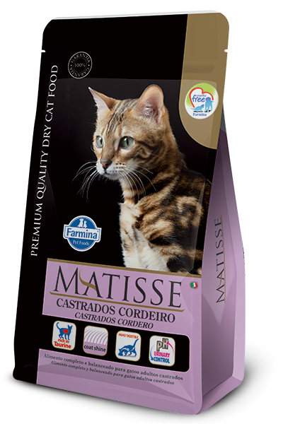 Matisse para Gatos Adultos Castrados de Todas as Raças Sabor Cordeiro e Arroz 2Kg