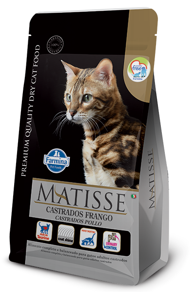 Matisse para Gatos Adultos Castrados de Todas as Raças Sabor Frango e Arroz 2Kg